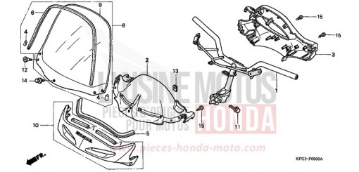 TUYAU DE GUIDON/ REVETEMENT DE GUIDON FES250X de 1999